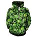 Pure Halloween Christmas Trick-or-Treat Green Men's 3D Digital Print Casual Skull Pullover Sweatshirt_viptrois.com