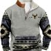 Men's Spring/Summer 3D Digital-Printed Half-Zip Hoodie With High Neck_viptrois.com