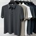 Men’s Breathable Polo Shirt – Summer Business Casual, Mesh Collar, Slim Fit, Short-Sleeve T-Shirt (M-5XL, 5 Colors)_viptrois.com