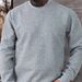 Men's Jacquard Knit Sweater – Casual Long-Sleeve Pullover With Ribbed Hem, Lightweight & Breathable For Fall Outfits_viptrois.com