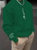 Men's Loose Casual Fashionable Letter Print Round Neck Long Sleeved Sweatshirt Suitable For Autumn And Winter Wear_viptrois.com