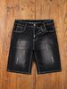 Men's Stretch Denim Shorts - Comfortable Slim Fit Casual Shorts For Summer, Blue & Black, S-2XL_viptrois.com