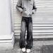 Men's Clothing High Street Style Wide Leg Jeans Hip Hop Loose Straight Leg Flared Pants Tie Dye Gradient Youth Casual Trousers_viptrois.com