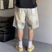 Men's Summer Casual Retro Distressed Ripped Denim Shorts Straight Leg Loose Fit Trendy Five Point Pants_viptrois.com