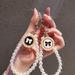 Pearl Beaded Mobile Phone Chain Bow Accessories Pendant Keychain Girl Cute Luggage Pendant_viptrois.com