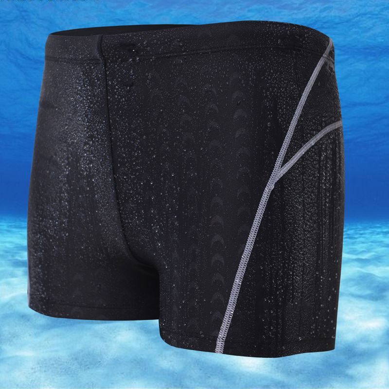 Men's Clothing Men's Swimming Trunks Anti Embarrassment Swimming Trunks New Style Solid Color Quick Drying Trousers Loose Fitting Boxer High Elastic_viptrois.com