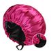 2024 New Double Sided Satin Sleeping Cap Women's Fashion Elastic Hair Care Cap Button Shower Cap Factory Direct Sales_viptrois.com