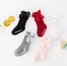 Kid's Clothing New style boys and girls solid color striped stockings pure cotton non slip bubble mouth baby bowknot mid tube socks_viptrois.com