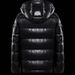 Fashion Men's Clothing Shiny Hooded Down Jacket Black Warm Windproof Autumn And Winter Style Casual All-match Trendy Cotton Clothing_viptrois.com