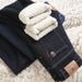 Autumn And Winter Men's Popular Fleece Jeans Are Warm, Soft, Loose, Trendy, Straight, Simple, Thick, And Versatile Winter Casual Pants_viptrois.com