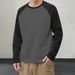 boy Spring Hong Kong Ins Super Popular Patchwork Long Sleeve T-Shirt Men Loose Trendy Harajuku BF Style Mid-Sleeve Base_viptrois.com