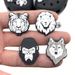 Black And White Series Animal Head Shoes Flower Shoe Buckle PVC Soft Glue DIY Detachable Garden Shoe Decorative Buckle Accessories_viptrois.com