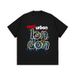 American Small Crew Neck Colorful Letter Printing Retro Trendy Brand Trends Ins Versatile Spring And Summer New Pure Cotton T-shirt Short Sleeve_viptrois.com