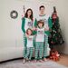 Christmas Santa hat bell letter Christmas family suit printed home dress pajamas_viptrois.com