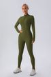 LazyZoom Zipper Bare Sensation Long Sleeve Yoga Jumpsuit For Women Sports Fitness Training Dance One-Piece Tight-Fitting Outfit_viptrois.com