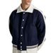 New Coats For Autumn And Winter 2025, Men's Clothing, American Fashion Contrasting Baseball Jersey Tops_viptrois.com