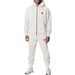 Men's Clothing autumn and winter men's love thick plate printing long sleeved trousers hooded sports leisure fleece warm and comfortable set_viptrois.com