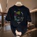 Summer 2025 New Fashionable High-end Clothing Pure Cotton Short T-shirt Men's Half Sleeved Loose Round Neck Casual_viptrois.com