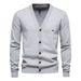 Loom Solid Color Cross-Bord Cardigan Men's Autumn Wint High-Quality Business European And Amican New 2024 Knitted_viptrois.com