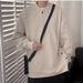 Retro Hoodie Men's Round Neck Loose Casual Trendy Brand Couple Long Sleeved T-shirt With Shirt Inside_viptrois.com