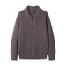Men's Oversized Shawl Collar Cardigan, Cotton-Blend Knit Sweater, Loose Fit Casual Coat, Black/Khaki/Coffee/Dark Grey, M-4XL_viptrois.com