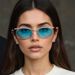 INS Style New Metal Light Luxury High End Oval Eyebrow Sunglasses For Men And Women Street Shooting T1401_viptrois.com