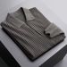 New Style Lapel Knitted Polo Shirt Warm Ribbed Sweater Men's Autumn And Winter Light Business Half Zip Top Trend_viptrois.com