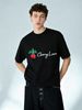 Cute Cherry Love Script Graphic Cotton T-Shirt Men's Casual Streetwear Tee_viptrois.com