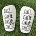Mini Shin Guards For Kids & Youth - Lightweight Football Shin Pads For Training & Matches (11x7cm, Black/White, Left & Right Pair)_viptrois.com