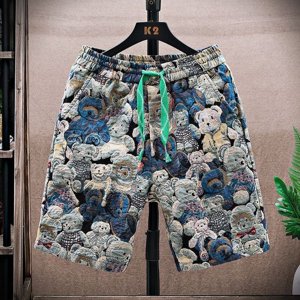 Men's Clothing Summer New Casual Shorts Trendy All Match Five Point Beach Pants Loose Breathable Sports Floral Pants_viptrois.com