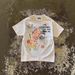Heavyweight Pure Cotton T-Shirt For Women And Men Vintage Floral Print Couple Short Sleeved Top Oversized_viptrois.com