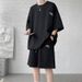Men's Clothing Casual Sports Suit Summer Label Short Sleeved T Shirt Half Sleeved Shorts Set With Two Piece Suit_viptrois.com