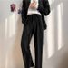 Men's Clothing Summer Ins Simple Drop Feeling Small Suit Trousers Trend Loose Student Straight Wide Leg Casual Suit Trousers_viptrois.com