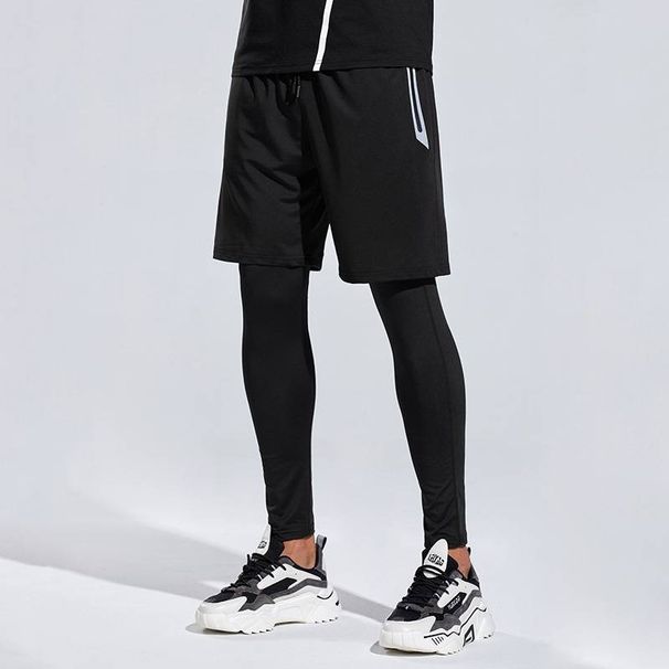 Men's Clothing Men's Quick Drying Pants Autumn And Winter Five Point Pants Running Tight Elastic Training Men's Shorts_viptrois.com