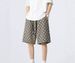 Men's Trendy Houndstooth Floral Printed Shorts Summer Thin Casual High Street Retro Five-Point Pants Outerwear Beach Wear_viptrois.com