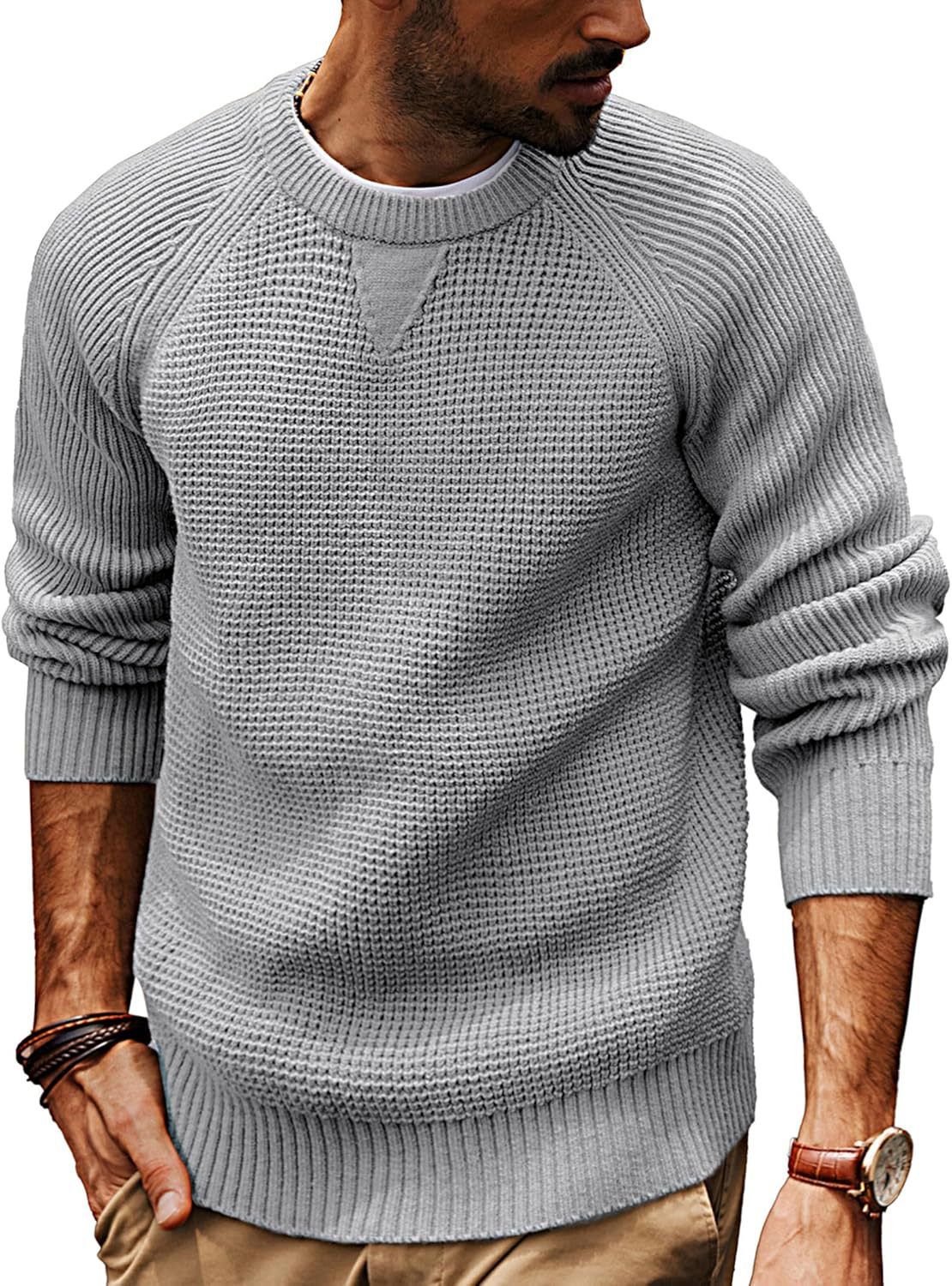 Men's Heavy Knit Cardigan – Retro Chunky Sweater, Loose Fit & Warm Winter Pullover (S-XXXL)_viptrois.com