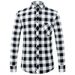 Men's Long Sleeve Checkered Shirt, Fashion Casual Plaid Button-Up Shirt With Brushed Finish, Korean Style Versatile Spring Fall Loose Fit Trendy Top_viptrois.com
