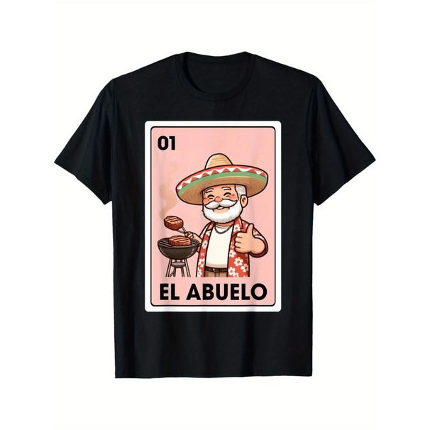 Camiseta Bingo Mexicana De Abuelo Asado Para Reuniones Familiares Divertidas_viptrois.com