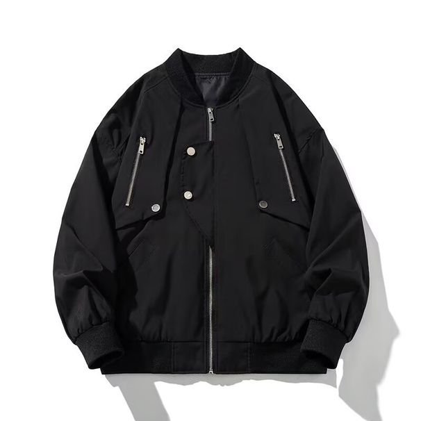 Workwear Jacket, Men's Versatile Casual Baseball Jacket, Men's And Women's Trendy Retro Pilot Jacket_viptrois.com