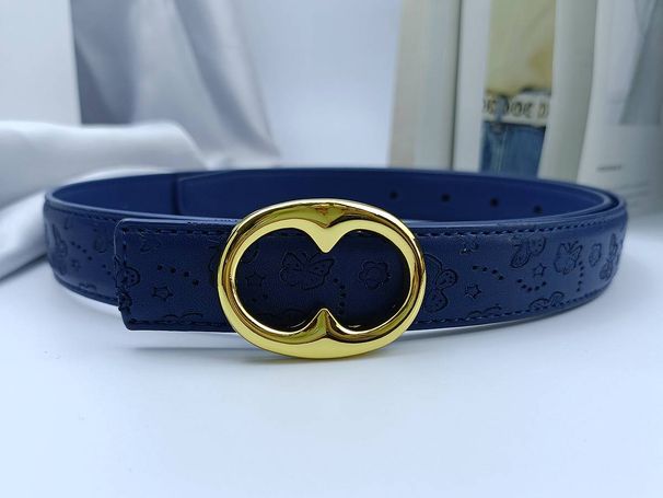 Cowhide belt, women's fine decorative belt, women's genuine leather trendy brand, versatile Korean version, casual and fashionable_viptrois.com
