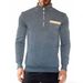 2025 Men's Autumn And Winter Half-zipper Stand-up Collar Fleece Heavyweight Hoodie With Pocket Henry Shirt_viptrois.com
