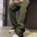 Spring And Autumn Men's Casual Brand Loose Oversized Sports Pants Trendy Color Matching Straight Tube_viptrois.com
