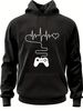 Men's Autumn And Winter Casual Fashionable Loose Hooded Sweatshirt Gamepad Print Warm Long Sleeved Pullover_viptrois.com