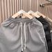 Fashionable Casual Ice Silk Five Point Shorts For Men Summer Thin Style Trendy Sports Mid-Length Cargo Breeches_viptrois.com