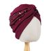 Men's Hats New Spring And Summer Fashion All Match Simple Indian Hat Cross Solid Color Sequin Flower Turban Hat Pleated Ethnic Hat_viptrois.com