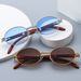 Retro Woodgrain Sunglasses - Oval UV400 Protection | Vintage Unisex Design & Lightweight Acetate Frame_viptrois.com