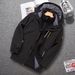 Men's Clothing Outdoor Three-in-One Charge Clothes Fleece Waterproof Two-Piece Set for Middle-aged and Elderly People's Warm Mountaineering Suit _viptrois.com