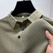 Men’s Breathable Polo Shirt – Summer Business Casual, Mesh Collar, Slim Fit, Short-Sleeve T-Shirt (M-5XL, 5 Colors)_viptrois.com