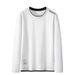 Long Sleeve T-Shirt 2025 Spring Autumn New Trendy Letter Embroidery Clothes Korean Style Base Shirt Pure Cotton Men's_viptrois.com