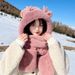 2024 New Year Dragon Treasure Scarf Three Piece Set Gloves Plush Warm Ear Protection Cute Antlers Parent Child Hat_viptrois.com